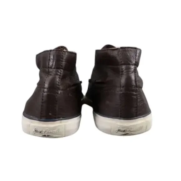 Converse Shoes Mens 8.5 Sneakers Jack Purcell Boat Mid Leather Brown Womens 10 - Picture 4 of 15